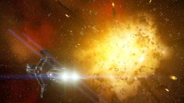 GTC Fenris in front of explosion